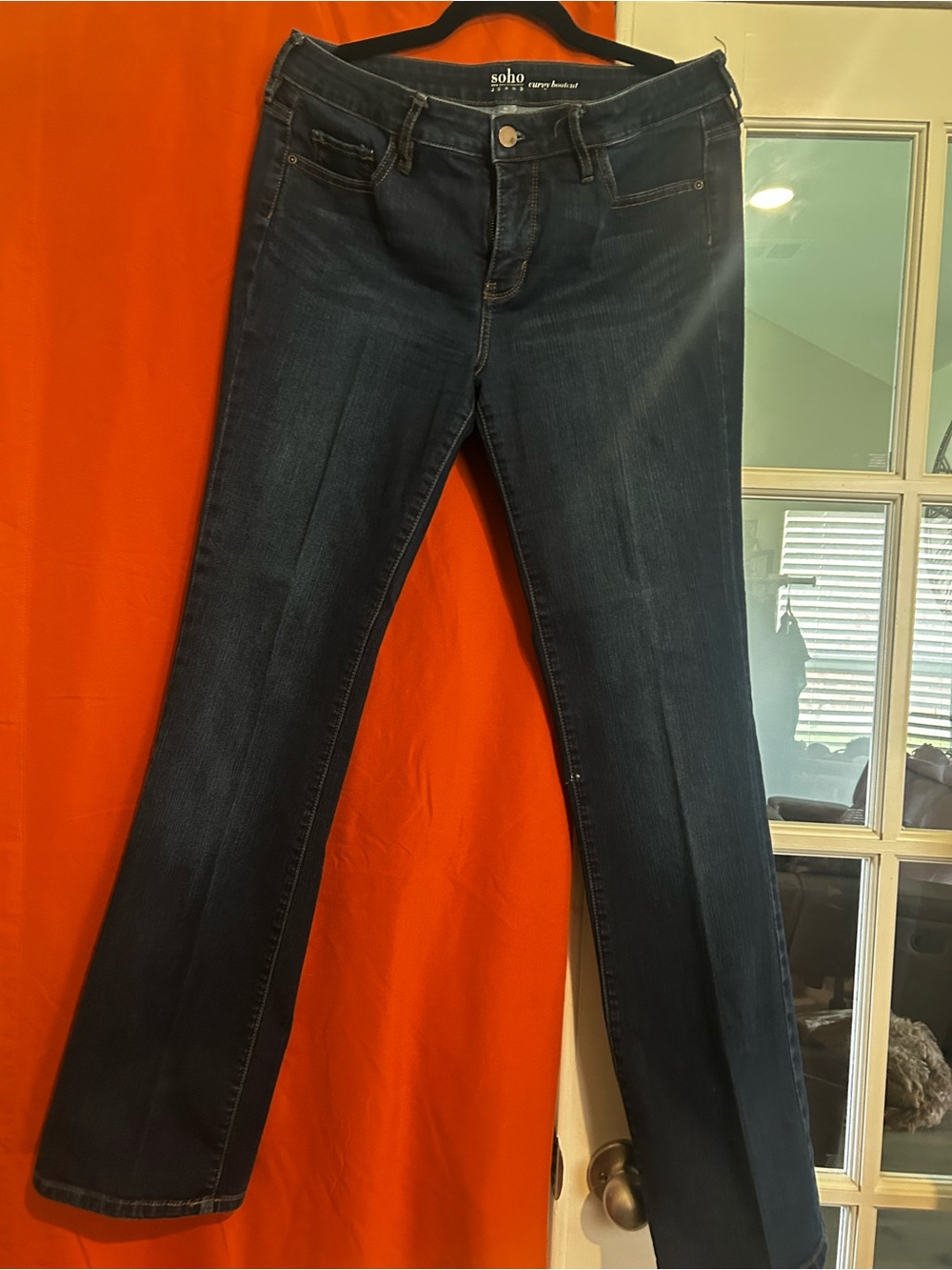 New York & Company Dark Blue Flare Jeans